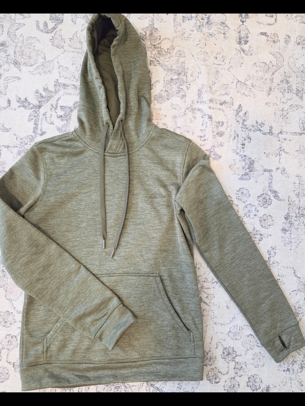 adidas Olive Green Pullover Hoodie